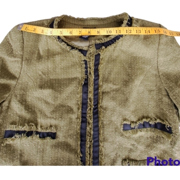 Jules & Leopold women's jacket green tweed womens size 8 blazer - Picture 12 of 16